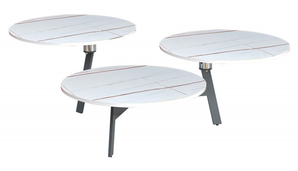 Table basse 3 plateaux céramiques
